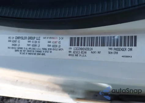 2014 Dodge Avenger Se from USA, damaged, VIN 1C3CDZABXEN228124